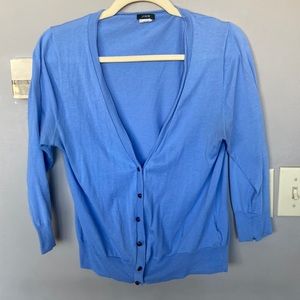J. Crew Blue V Neck Cardigan Size Large